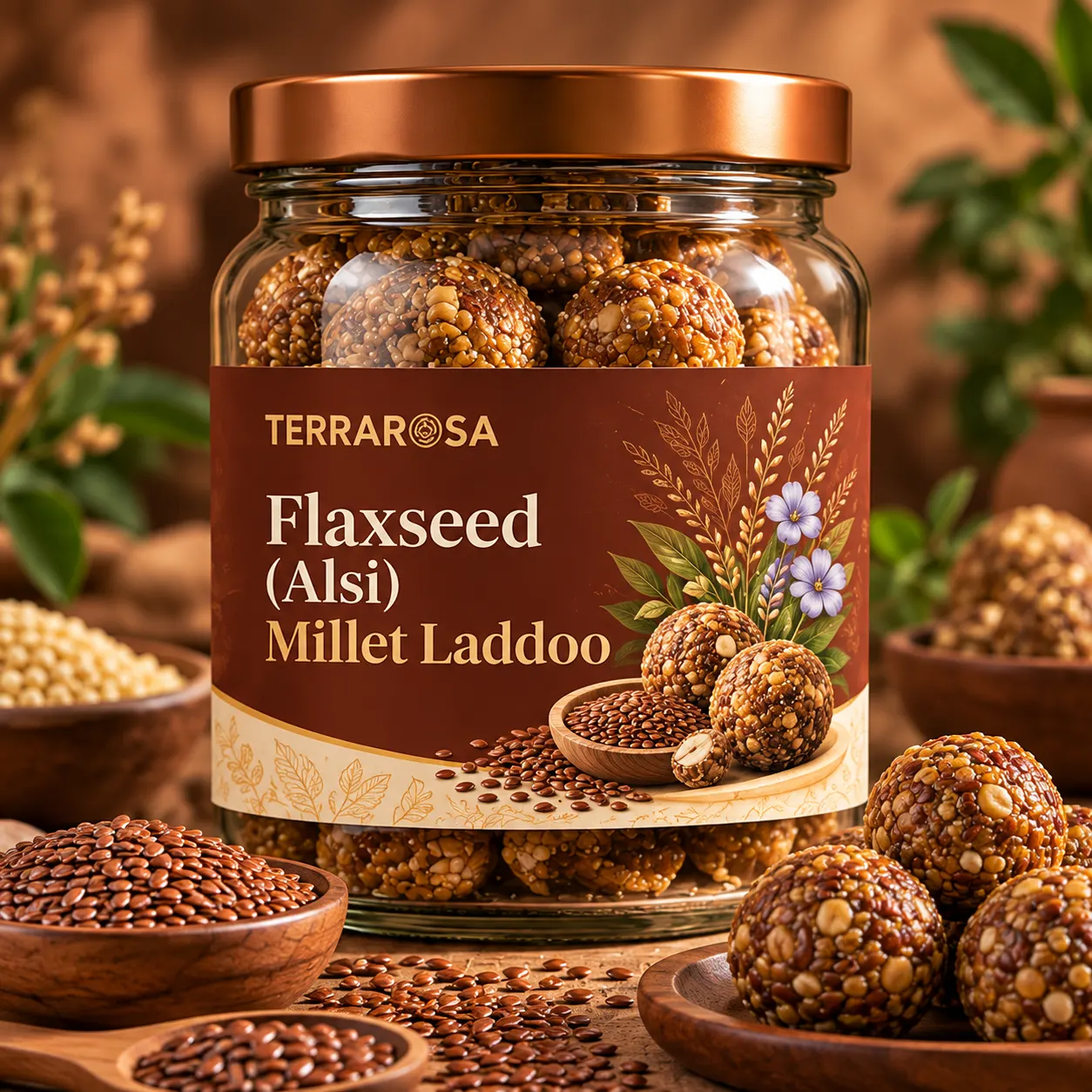 Flaxseed (Alsi) Millet Laddoo Flaxseed (Alsi) Millet Laddoo 500g - Image 1