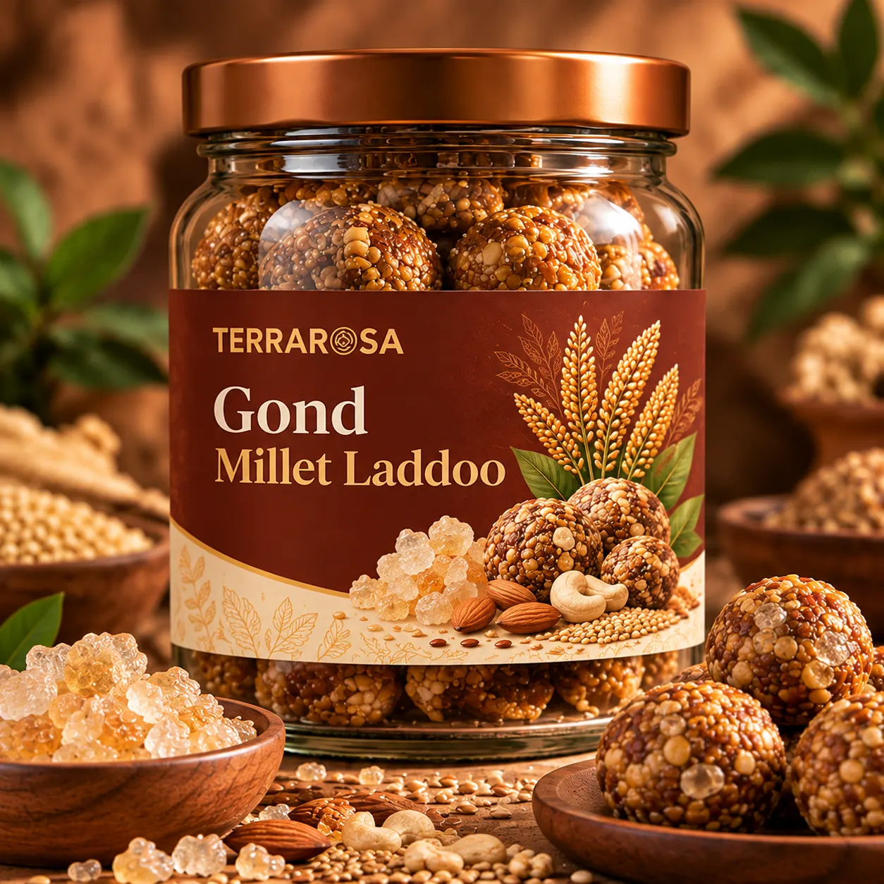 Gond Millet Laddoo Jar Gond Millet Laddoo 500g - Image 1